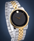  Shop Authentic Movado Museum Classic Black Dial Two Tone Steel Strap Watch For Men - 606899 - Luxxuri