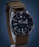  Shop Authentic Seiko 5 Sport Automatic Black Dial Green Nylon Strap Watch For Men - SRPD65K4 - Luxxuri