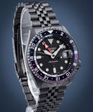  Shop Authentic Seiko Automatic SKX GMT Yuto Horigome Limited Edition Black Dial Black Steel Strap Watch For Men - SSK027K1 - Luxxuri