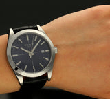  Shop Authentic Tissot Gentlemen Blue Dial Black Leather Strap Watch for Men - T127.410.16.041.01 - Luxxuri