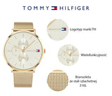 Shop Authentic Tommy Hilfiger Jenna Quartz White Dial Gold Mesh Bracelet Watch For Women - 1781943 - Luxxuri