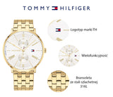  Shop Authentic Tommy Hilfiger Jenna Quartz White Dial Gold Steel Strap Watch for Women - 1782069 - Luxxuri