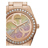  Shop Authentic Guess G Twist Diamonds Rose Gold Dial Rose Gold Steel Strap Watch For Women - W1201L3 - Luxxuri